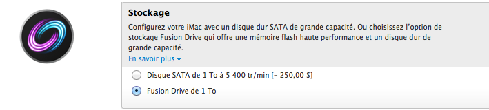 Fusion Drive disponible sur tous les iMac