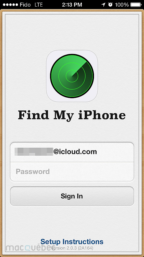 apple find my iphone login