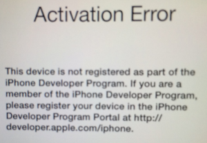 Activation iOS 7 bêta 6