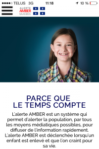 Alerte AMBER Québec