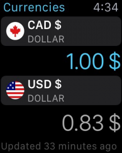 Currencies Apple Watch - App