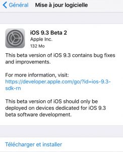 iOS 9.3 Beta 2