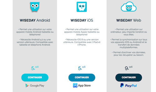 Wiseday-application