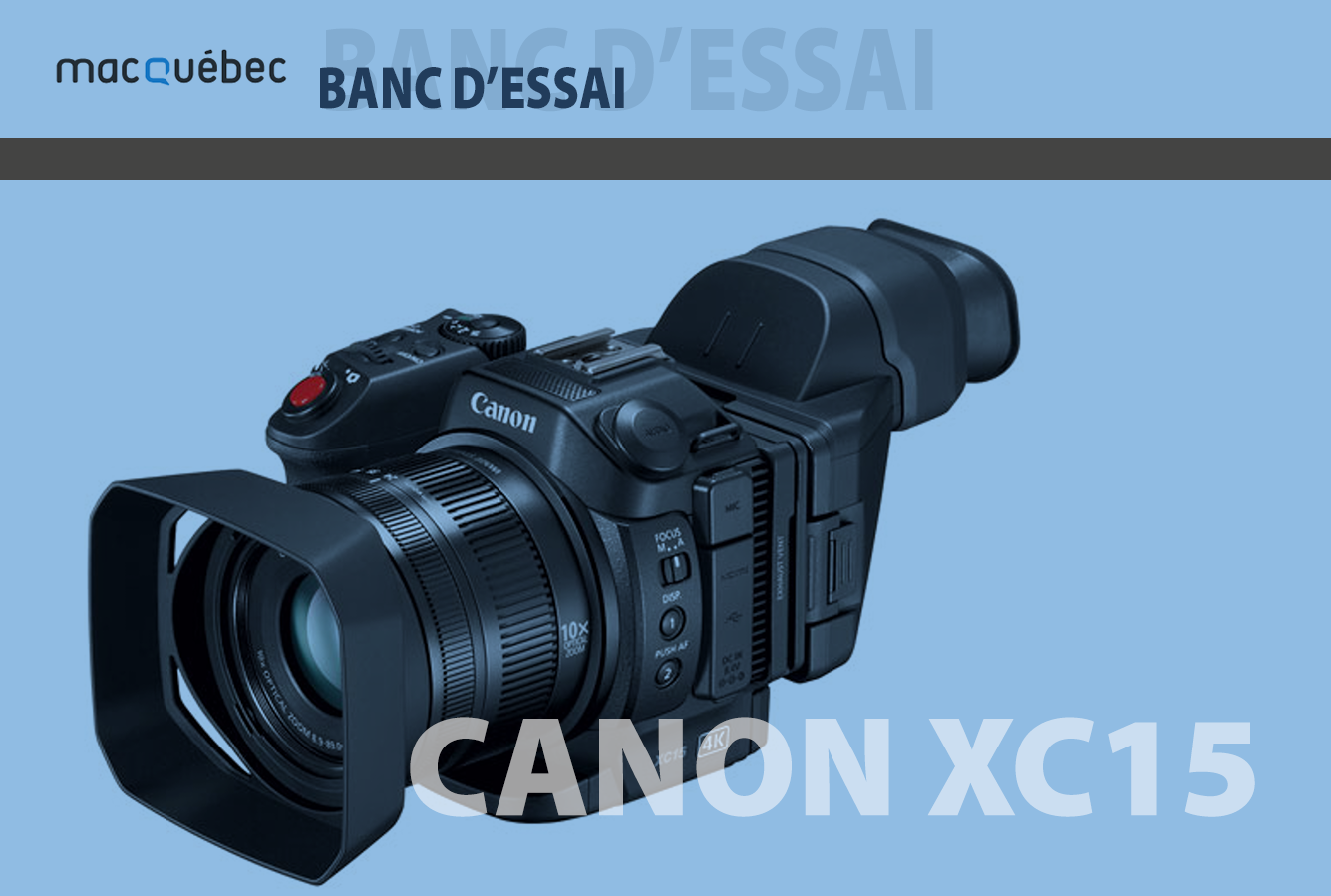 Image =illustrant l'article - Caméra XC15