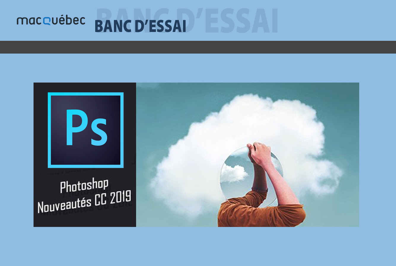 Image de l'article contient le logo du logiciel Photoshop et l'illustration de cette version récente