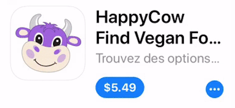 Happy Cow App Stote