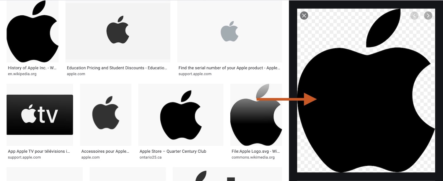 Image du logo Apple sur le web (image transparente)