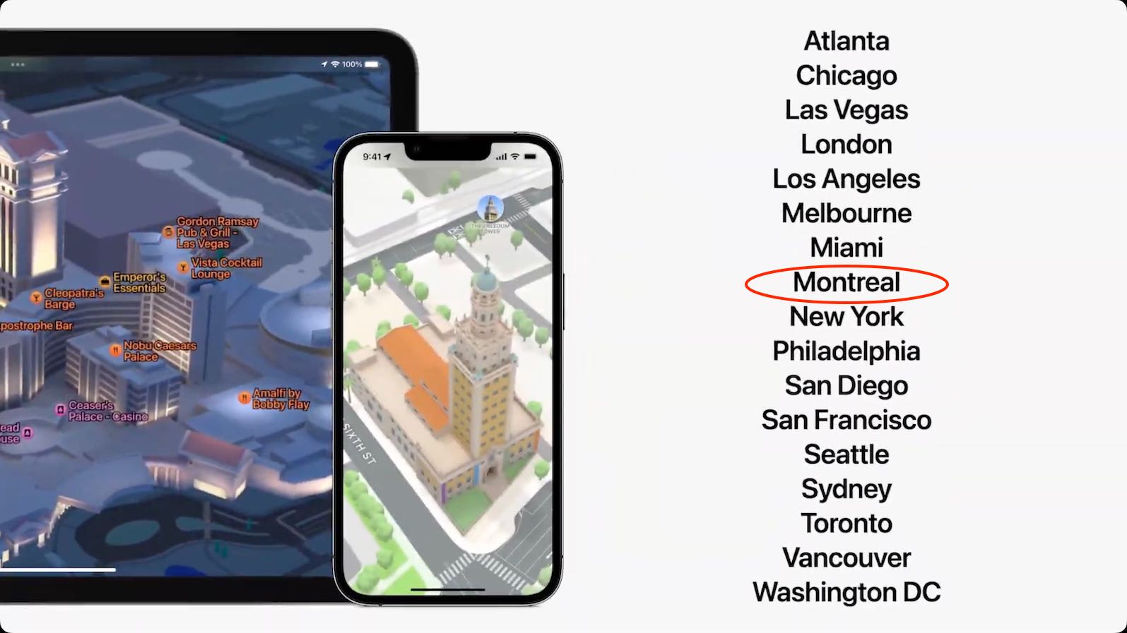 iOS 16 : Image montrant le rendu 3D amélioré dans Plans