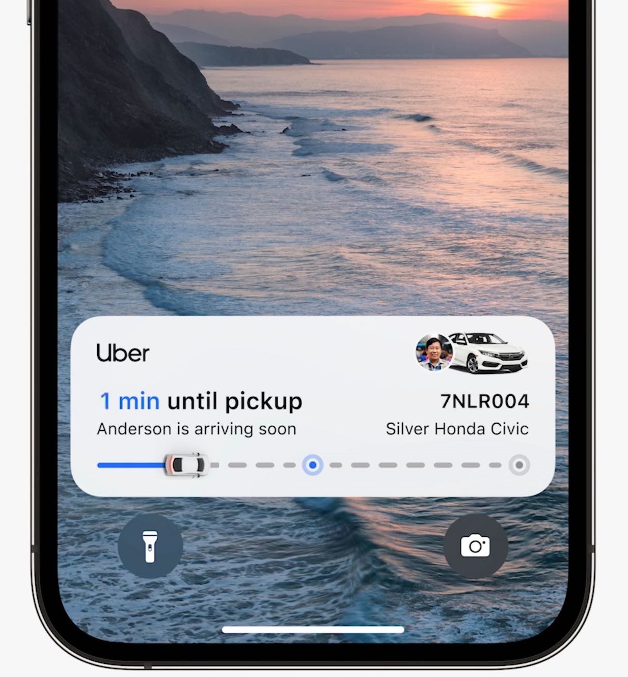 iOS 16 : Image montrant un widget sur un écran verrouillé