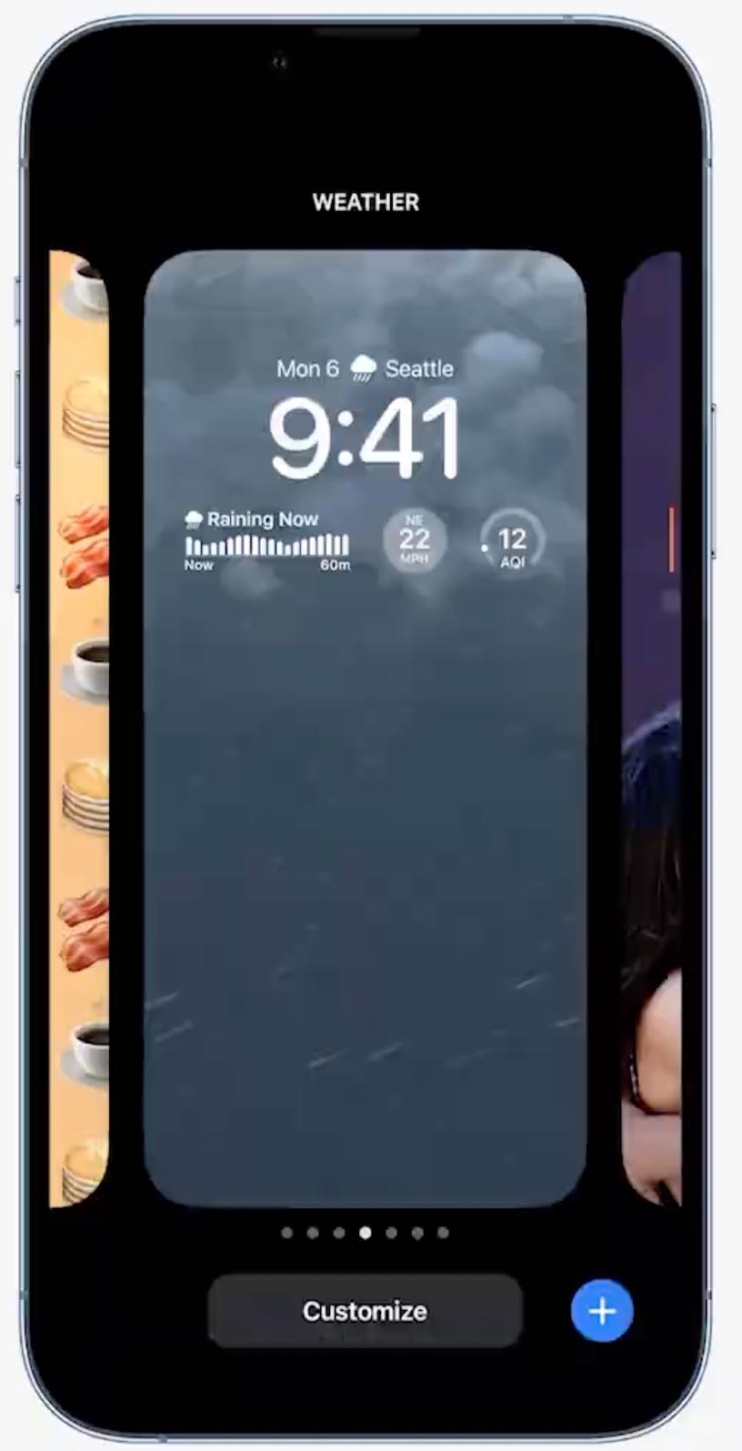 iOS 16 :Image montrant les écrans verrouillés d'iOS 16