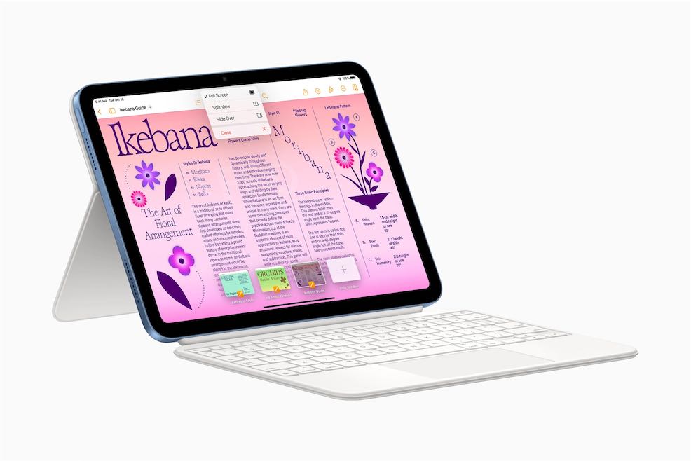 iPad 10 : Image montrant le Magic Keyboard Folio