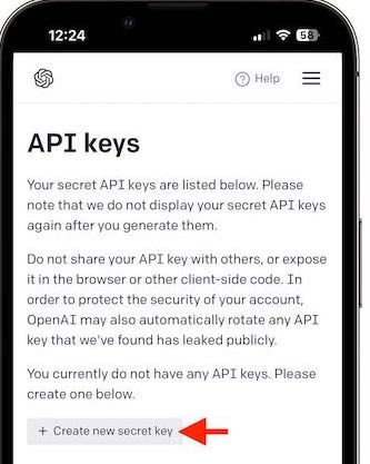 ChatGPT : Image montrant comment obtenir la clé API d'OpenAI